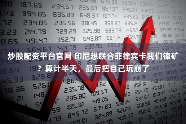炒股配资平台官网 印尼想联合菲律宾卡我们镍矿？算计半天，最后把自己玩崩了